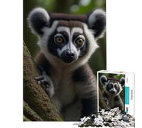 Puzzles for Adults 1000 Piece Lemur Primates Educational Game Learning Educational Toys Secret Santa Gifts Improve Memory (Size 38x26cm)