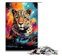 Puzzles for Adults 1000 Piece Leopard in The Crater Is Surrounded by SplattersLots Family Fun Puzzle Great Gift for Teenager Age 14 Years Up 75x50cm
