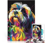 Puzzles for Adults 1000 Piece Lhasa Apso Dog Art Toy Intellectual Game 26x38cm Stress Reliever Difficult Challenge for teenager Age 14+