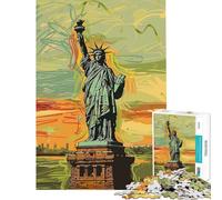 Puzzles for Adults 1000 Piece Liberty Edvard Munch Style Toys Educational Games Educational Game Hand Speed Race Gifts for Women Men (Size 38x26cm)