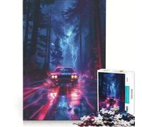 Puzzles for Adults 1000 Piece Lightning Super Car Practical Game But Fun And Humorous Wishlist with Santa Claus 38x52cm
