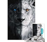 Puzzles for Adults 1000 Piece Lion King Beast Teenager Puzzles Relaxing Games Staycation Kill Time Challenging Game Gifts (Size 38x26cm)