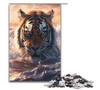 Puzzles for Adults 1000 Piece Lions of Sunset Waters Pattern Assembly Help The Brain Exercise Addictive Toys to Cultivate Patience 1000 PCS(75x50cm)