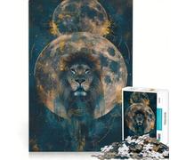 Puzzles for Adults 1000 Piece Loin And The Moons Practical Game But Fun And Humorous Wishlist with Santa Claus 50x75cm