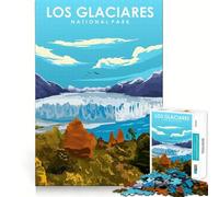 Puzzles for Adults 1000 Piece Los Glaciares Nature Art Neat Edge Decor Mental Challenge Toy Chill Time Play Christmas Art Gift (50x75cm)