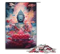 Puzzles for Adults 1000 Piece Lotus And Buddha Statue Jigsaw Birthday Present, Gifts for And Teenager Age 14 Years Up 1000PCS(75x50cm)