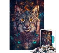Puzzles for Adults 1000 Piece Lynx Cosmos Vision Jigsaw Puzzles 1000 Educational Game Gifts for Women Men Difficult Challenge (Size 38x52cm)