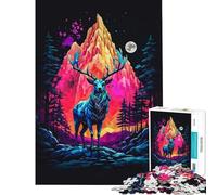 Puzzles for Adults 1000 Piece Magic Deer Help The Brain Exercise But Fun And Humorous Toy Wall Decor for And from 14 Years And over (50x75cm)