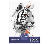 Puzzles for Adults 1000 Piece Majestic Tiger Portrait in Monochrome Style Puzzle for Adults Brain Teaser Game Home Decoration Christmas Birthday Gifts 70x50cm/1000pcs