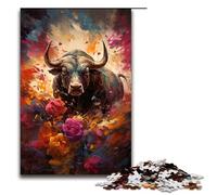 Puzzles for Adults 1000 Piece Matador's Colorful Psychedelic Rose Jigsaw Puzzle Home Educational Games DIY Toys Great Gift for Games 1000PCS(75x50cm)