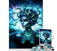Puzzles for Adults 1000 Piece Medusa with Snakes And Galaxy Skin Toy Wall Decor Art Work Gift for Educational Game Enhance Love between Couples Size 38x26cm