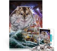 Puzzles for Adults 1000 Piece Monster Hamster Kraken Made of cardboard，for and 14 years and over Antistress Difficult challenge because it is ideal as a gift for the whole family。size：38x52cm