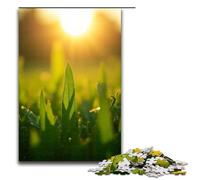 Puzzles for Adults 1000 Piece Morning Dew Sparkles on The Grass Pattern Assembly Help The Brain Exercise Addictive Toys to Cultivate Patience 1000 PCS(75x50cm)