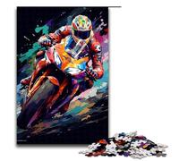 Puzzles for Adults 1000 Piece Motogp by SplattersLots of Coloured Clouds in The Sky Pattern Assembly Help The Brain Exercise Addictive Toys to Cultivate Patience 75x50cm