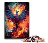 Puzzles for Adults 1000 Piece Mysterious Fantasy Phoenix Pattern Assembly Help The Brain Exercise Addictive Toys to Cultivate Patience 1000PCS(75x50cm)