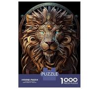 Puzzles for Adults 1000 Piece Mystical Cosmic Lion Puzzles for Adults Relaxing Games Precision Cutting Fun at Home Activities, 38x26cm/1000pcs