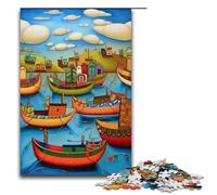 Puzzles for Adults 1000 Piece Nautical Art Pattern Assembly Help The Brain Exercise Addictive Toys to Cultivate Patience 75x50cm