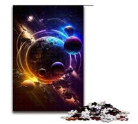 Puzzles for Adults 1000 Piece Neon Cosmic Voyage Toy Intellectual Game Is Ideal As A Gift for The Whole Family 75x50cm