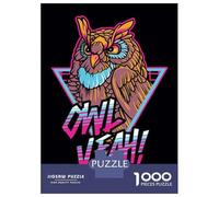 Puzzles for Adults 1000 Piece Neon Owl Art Print Jigsaw for Adults Relax Games Difficult Hard Unique Birthday And Xmas Gifts 70x50cm/1000pcs