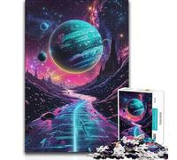 Puzzles for Adults 1000 Piece Neon Road Alien World Toy Intellectual Game Analysis And Logic Gift Birthday (50x75cm)