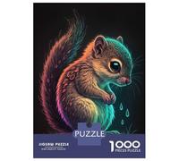Puzzles for Adults 1000 Piece Neon Sad Squirrel Adult Jigsaw Toy Wall Decor But Fun And Humorous Unique Birthday And Xmas Gifts 52x38cm/1000pcs