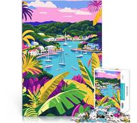Puzzles for Adults 1000 Piece New Zealand Evening Minimalist Art Analyse und Logik Geeignet für die Schreibtischdekoration38x26cm