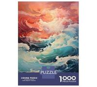 Puzzles for Adults 1000 Piece Ocean Waves Art Print Jigsaw for Adults Relax Games Difficult Hard Unique Birthday And Xmas Gifts 70x50cm/1000pcs