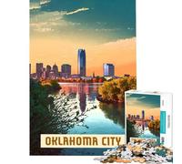 Puzzles for Adults 1000 Piece Oklahoma City for Educational Game Challenge Toy Brain Teaser Game Birthday Present Gifts Birthday (size 38x26cm)