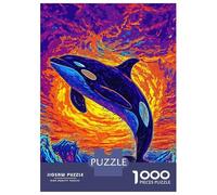 Puzzles for Adults 1000 Piece Orca Breaching Vibrant Ocean Art Adult Jigsaw Toy Wall Decor But Fun And Humorous Unique Birthday And Xmas Gifts 52x38cm/1000pcs