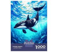 Puzzles for Adults 1000 Piece Orca Whale Underwater Illustration Adult Jigsaw Toy Wall Decor But Fun And Humorous Unique Birthday And Xmas Gifts 38x26cm/1000pcs