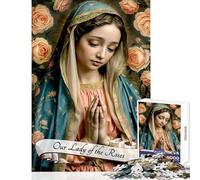 Puzzles for Adults 1000 Piece Our Lady of The Roses Practical Game Stress Reliever Home Decoration Toys Fun Activities at Home (50x75cm)