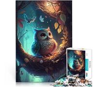 Puzzles for Adults 1000 Piece Owl Enchanted worldview Lernspiele DIY Spielzeug einzigartiges Herausforderungsspiel52x38cm
