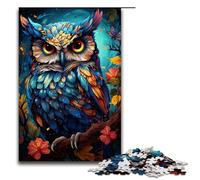 Puzzles for Adults 1000 Piece Painting Color Animal Owl Pattern Assembly Help The Brain Exercise Addictive Toys to Cultivate Patience 1000PCS(75x50cm)