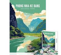 Puzzles for Adults 1000 Piece Phong Nha-Ke Bang National Park Adult Jigsaw Puzzles Difficult Hard Fun Activities at Home Birthday Present, Gifts, (38x26cm)