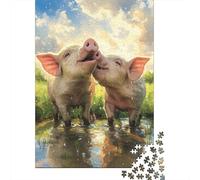 Puzzles for Adults 1000 Piece Pig Creative Paper Puzzles-Puzzle Hands-on Game Jigsaw-Family Decoration 1000pcs (38x26cm)