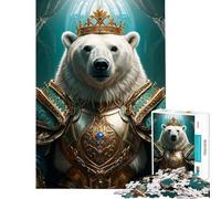 Puzzles for Adults 1000 Piece Polar Bear King Help The Brain Exercise But Fun And Humorous Toy Wall Decor for And from 14 Years And over (38x52cm)