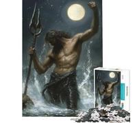 Puzzles for Adults 1000 Piece Poseidon Rising from The Sea Family Games Learning Educational Toys Great Gifts for Games Staycation Kill Time (size 38x52cm)