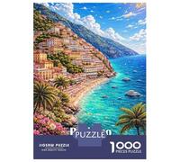 Puzzles for Adults 1000 Piece Positano Italy Coastal Town Adult Jigsaw Toy Wall Decor But Fun And Humorous Unique Birthday And Xmas Gifts 38x26cm/1000pcs