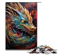 Puzzles for Adults 1000 Piece Psychedelic Art Dragon Pattern Assembly Help The Brain Exercise Addictive Toys to Cultivate Patience 1000 PCS(75x50cm)