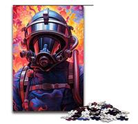 Puzzles for Adults 1000 Piece Psychedelic Firefighter Pattern Assembly Help The Brain Exercise Addictive Toys to Cultivate Patience 1000 PCS(75x50cm)