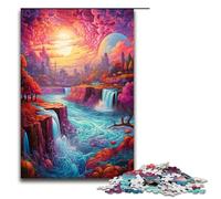Puzzles for Adults 1000 Piece Psychedelic Niagara Falls at Night Jigsaw Birthday Present Gifts for And Teenager Age 14 Years Up 1000 PCS