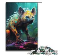 Puzzles for Adults 1000 Piece Psychedelic The Hyena Pattern Assembly Help The Brain Exercise Addictive Toys to Cultivate Patience 1000 PCS(38x26cm)