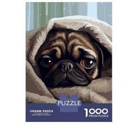 Puzzles for Adults 1000 Piece Pug in Blanket Pixel Art Jigsaw for Adults Relax Games Difficult Hard Unique Birthday And Xmas Gifts 52x38cm/1000pcs