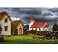 puzzles for adults 1000 Piece Puzzle Challenging Game for The Whole for Women Gifts for Men Animal Gifts for Kids,Natural Scenery,Church,Carriage,Ireland 26x38CM