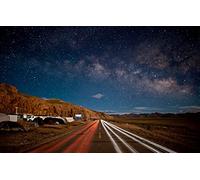 puzzles for adults 1000 Piece Puzzle Challenging Game for The Whole for Women Gifts for Men,Natural Scenery,Road,Stars,Mountains,Night,China 50x70CM