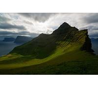 puzzles for adults 1000 Piece Puzzle Challenging Game for The Whole for Women Natural Scenery,Mountains,Atlantic Ocean,Faroe Islands,Kingdom of Denmark 38x52CM