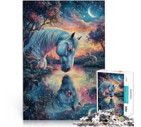 Puzzles for Adults 1000 Piece red eyed horse Educational Games DIY Toys 26x38cm is ideal as gifts for the whole family for and Age 14