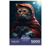 Puzzles for Adults 1000 Piece Red Riding Hood Tabby Cat Adult Jigsaw Toy Wall Decor But Fun And Humorous Unique Birthday And Xmas Gifts 38x26cm/1000pcs
