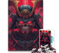 Puzzles for Adults 1000 Piece Red Skull Samurai Warrior Toy Intellectual Game Analysis And Logic Gift Birthday (50x75cm)