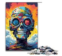 Puzzles for Adults 1000 Piece Robot by of Thick Coloured Clouds in The Sky Jigsaw Puzzle Home Educational Games DIY Toys Great Gift for Games 75x50cm